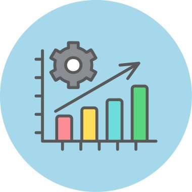  Üretim düzlüğü simgesi, vektör illüstrasyonu