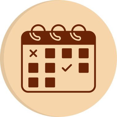 Takvim simgesi, vektör illüstrasyonu basit tasarım