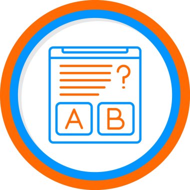 Quiz web simgesi vektör illüstrasyonu