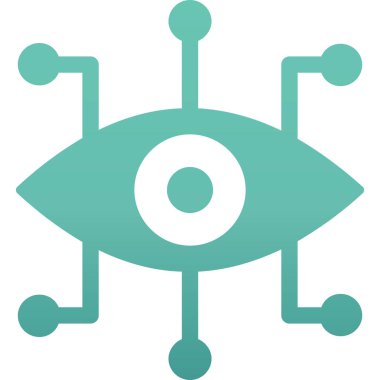 Siber göz. Web simgesi basit illüstrasyon