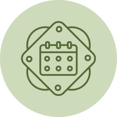 Takvim simgesi, vektör illüstrasyonu basit tasarım