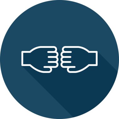 Eller simgesi, web basit illüstrasyon, saygı kavramı