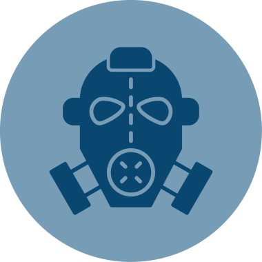 Gaz Maskesi ağ simgesi, vektör illüstrasyonu 