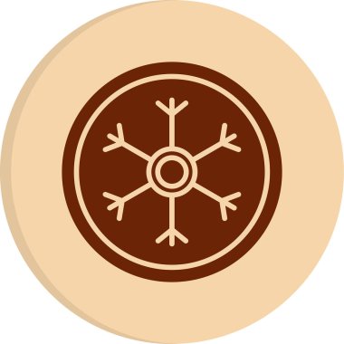 Kar tanesi. Web simgesi basit illüstrasyon 