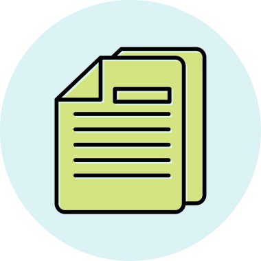 Belgeler. Web simgesi basit illüstrasyon