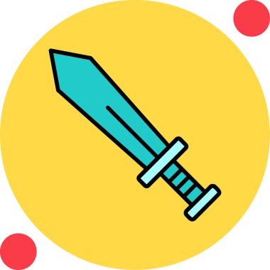 Kılıç. Web simgesi basit illüstrasyon 