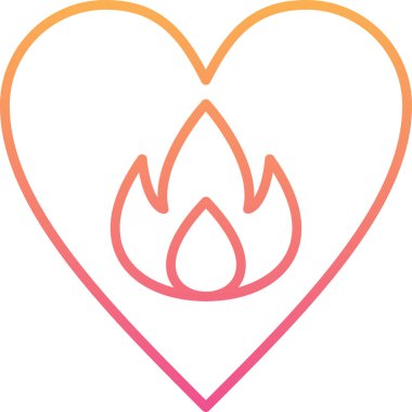 Tutku web simgesi basit illüstrasyon