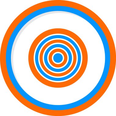 Bir çember simgesinin vektör illüstrasyonu 