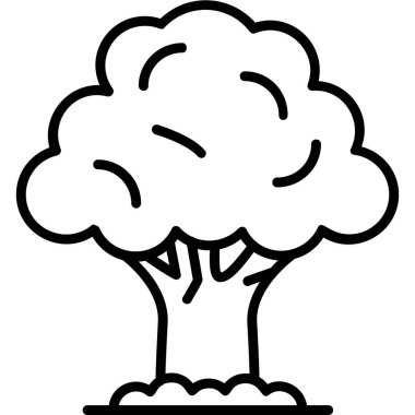 ağaç simgesi, vektör illüstrasyonu