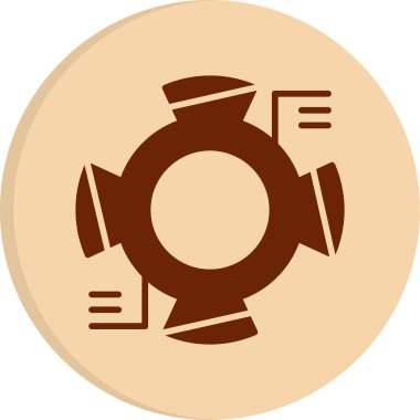 Donut Çizelgesi simgesinin vektör çizimi 