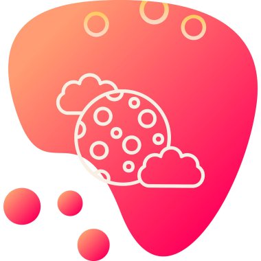 Dolunay simgesi, vektör illüstrasyonu