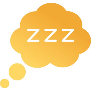 uyku zamanı simgesi, vektör illüstrasyonu basit tasarım