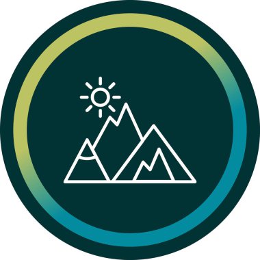 Dağlar. Web simgesi basit illüstrasyon  