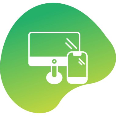 Tepkili web tasarım simgesi, vektör illüstrasyonu basit tasarım