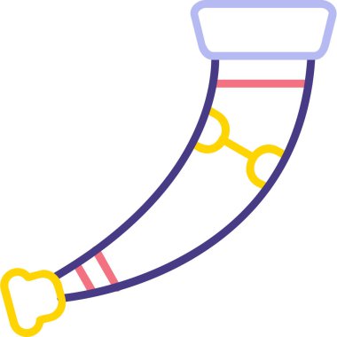 Boynuz. Web simgesi basit illüstrasyon