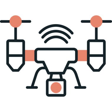 Drone simgesi vektör illüstrasyon tasarımı