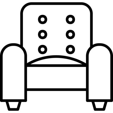  Kol Koltuğu Web simgesi basit illüstrasyon