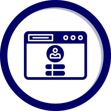 Günlük Kaydı Web simgesi, vektör illüstrasyonu