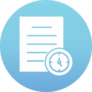 Zamanlama simgesi vektör çizimi alıştırması