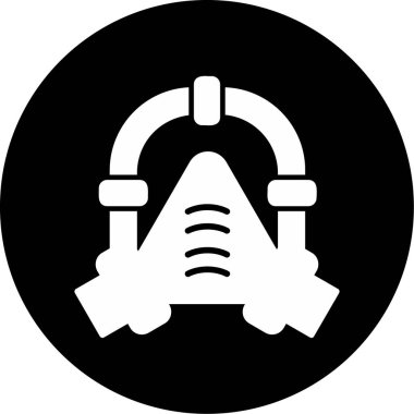 Modern Respirator simgesinin vektör illüstrasyonu       