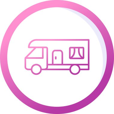 karavan web simgesi basit illüstrasyon