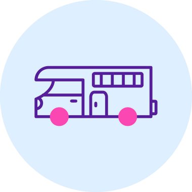 karavan web simgesi basit illüstrasyon