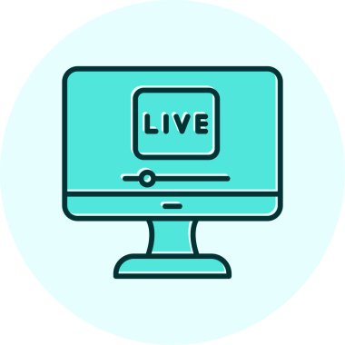 Yaşa. Web simgesi basit bir illüstrasyon. Ben...