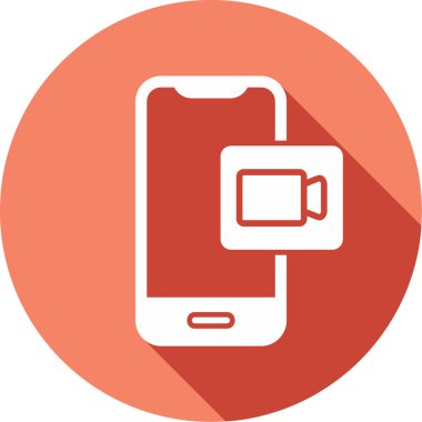 Video Arama simgesi, düz tasarım