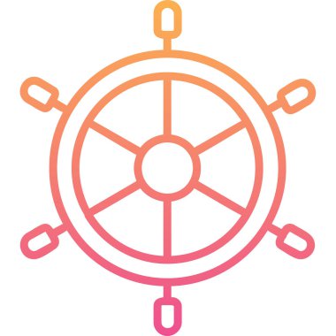 Dümen. Web simgesi basit illüstrasyon