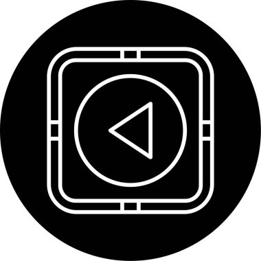 Ters düğme vektör simgesi, illüstrasyon