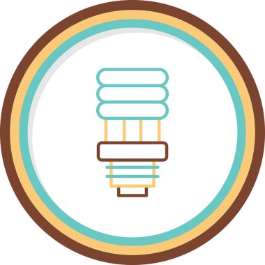 spiral ampul ikonu web basit illüstrasyon