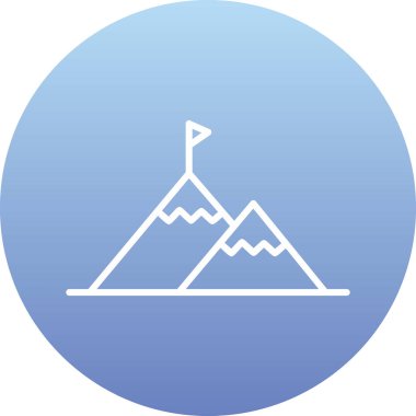 Başarı Dağı simgesinin vektör illüstrasyonu 