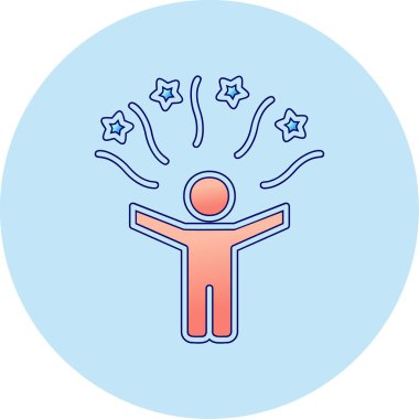 Mutlu çocuk ikonu, vektör stili tasarım. Kutlama