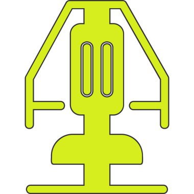 Chest Press makine simgesinin vektör illüstrasyonu