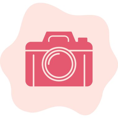 Bir fotoğraf makinesi simgesinin vektör illüstrasyonu