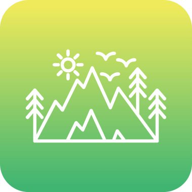 dağ simgesinin vektör illüstrasyonu