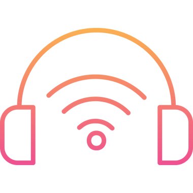 Çevrimiçi Podcast ikon vektör çizimi