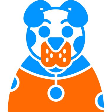 köpek simgesi tasarımı, vektör illüstrasyonu 