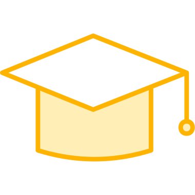 mezuniyet şapkası, web simgesi basit illüstrasyon