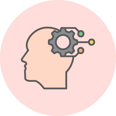 Düşünüyorum. Web simgesi basit illüstrasyon           