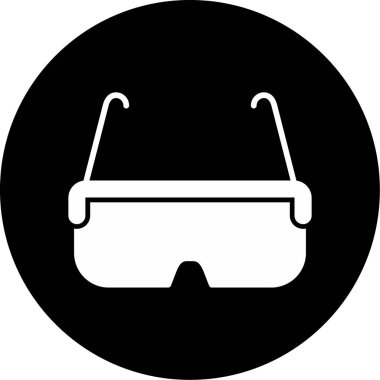 Gözlük. Web simgesi basit illüstrasyon 