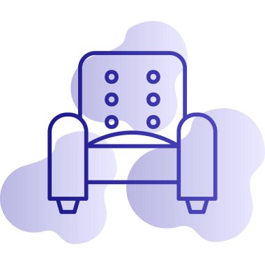 Kol Koltuğu Web simgesi basit illüstrasyon