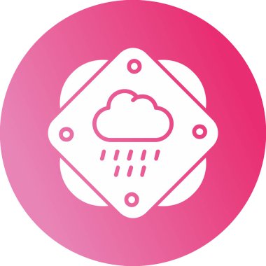 bulut tahmin ikonu ana hatlar biçiminde  