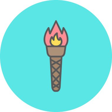 Meşalede yanan alev.