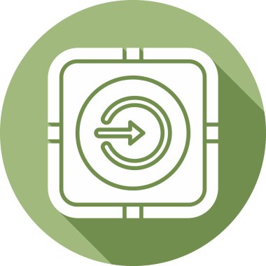 Kaynak düğme simgesi, basit vektör illüstrasyonu 