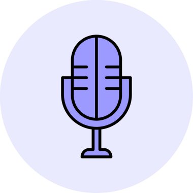 Retro mikrofonun vektör illüstrasyonu