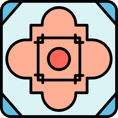 Döşeme. Web simgesi basit illüstrasyon