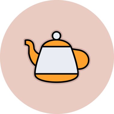 Vektör illüstrasyonu, çaydanlık ağı simgesi 