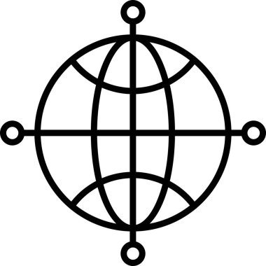 genel ağ simgesi, vektör illüstrasyonu
