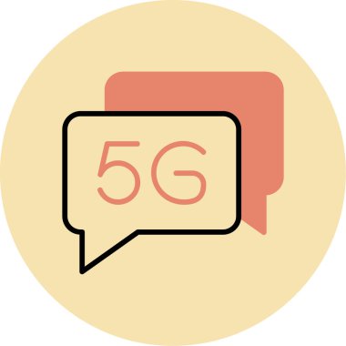 5g konuşma simgesi vektör illüstrasyonu